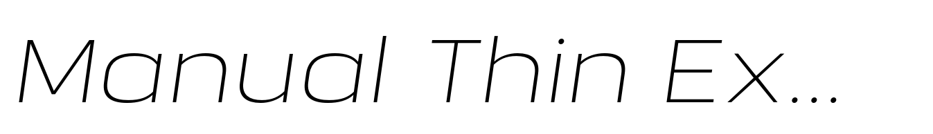 Manual Thin Expanded Italic